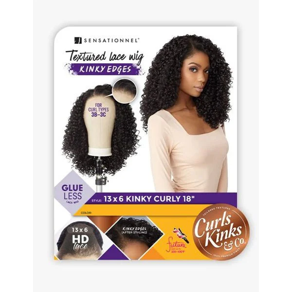 Sensationnel Kinky Edges Kinks & Co 13x6 HD Lace Front Wig - 13x6 KINKY CURLY 18" - Image 5