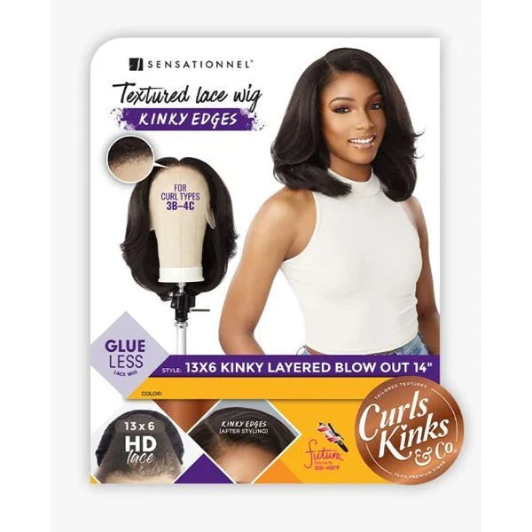 Sensationnel Kinky Edges Kinks & Co 13x6 HD Lace Front Wig - 13x6 KINKY LAYERED BLOW OUT 14 - Image 6