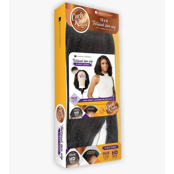 Sensationnel Kinky Edges Kinks & Co 13x6 HD Lace Front Wig - 13x6 KINKY LAYERED BLOW OUT 14 - Image 7