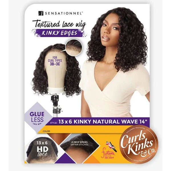 Sensationnel Kinky Edges Kinks & Co 13x6 HD Lace Front Wig - 13x6 KINKY NATURAL WAVE 14" - Image 6