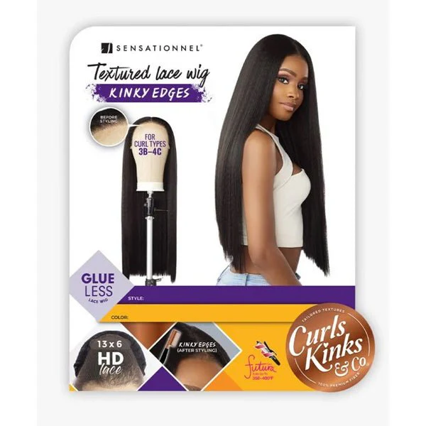 Sensationnel Kinky Edges Kinks & Co 13x6 HD Lace Front Wig - 13x6 KINKY SILK PRESSED 26 - Image 6