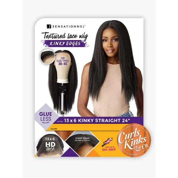 Sensationnel Kinky Edges Kinks & Co 13x6 HD Lace Front Wig - 13x6 KINKY STRAIGHT 24" - Image 6