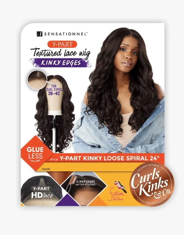 Sensationnel KINKY Edges Kinks & Co Y-PART KINKY LOOSE SPIRAL 24″ - Image 6