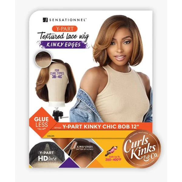 Sensationnel Kinky Edges Kinks & Co Y-Part Lace Wig - KINKY CHIC BOB 12 - Image 6