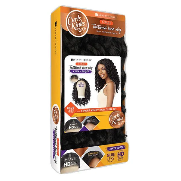Sensationnel Kinky Edges Kinks & Co Y-Part Lace Wig - KINKY ROD CURL 18 - Image 5
