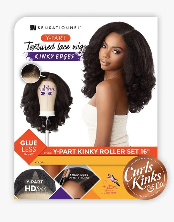 Sensationnel Kinky Edges Kinks & Co Y-Part Lace Wig - KINKY ROLLER SET 16 - Image 6