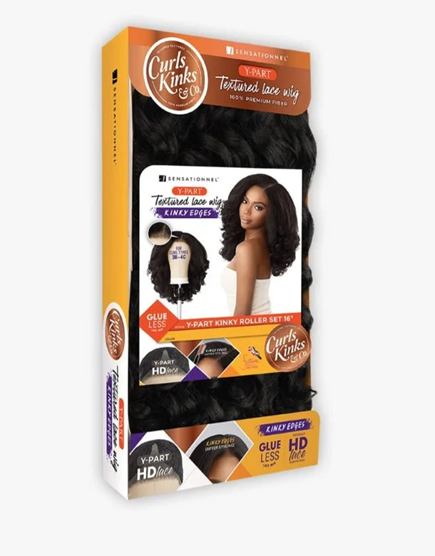 Sensationnel Kinky Edges Kinks & Co Y-Part Lace Wig - KINKY ROLLER SET 16 - Image 7