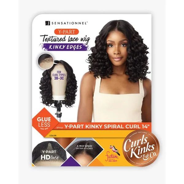 Sensationnel Kinky Edges Kinks & Co Y-Part Lace Wig - KINKY SPIRAL CURL 14 - Image 6