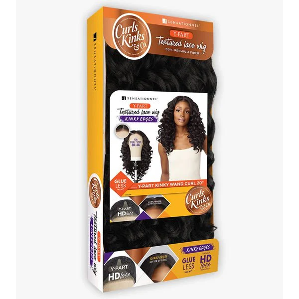 Sensationnel Kinky Edges Kinks & Co Y-Part Lace Wig - KINKY WAND CURL 20 - Image 5