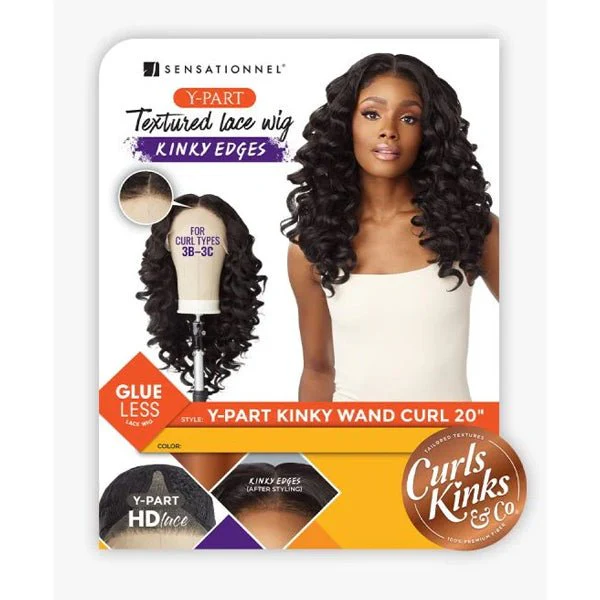 Sensationnel Kinky Edges Kinks & Co Y-Part Lace Wig - KINKY WAND CURL 20 - Image 6