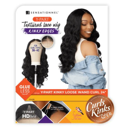Sensationnel KINKY EDGES Y-PART KINKY LOOSE WAND CURL 24″ - Image 4
