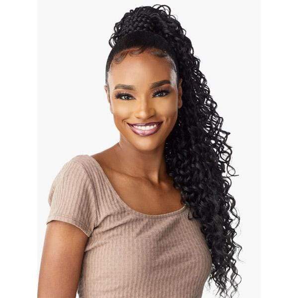 Sensationnel Synthetic Ponytail Instant Pony Wrap - BRAIDED DEEP 28″ - Image 2