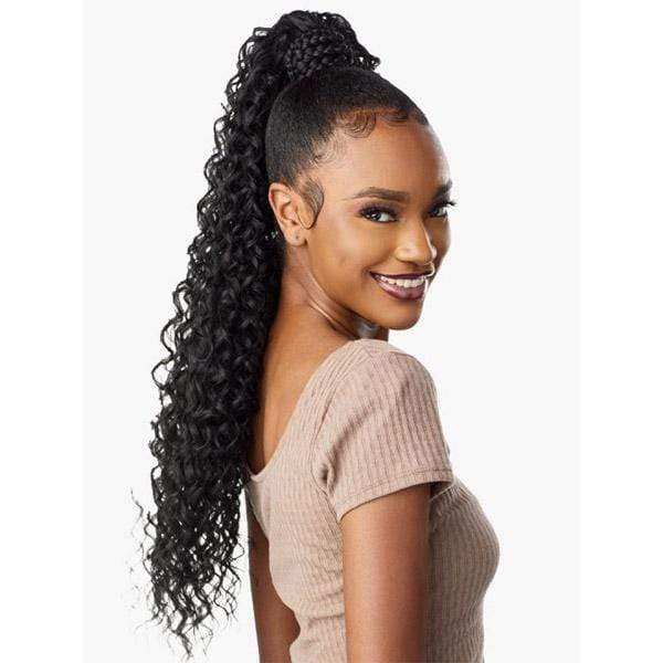 Sensationnel Synthetic Ponytail Instant Pony Wrap - BRAIDED DEEP 28″ - Image 3