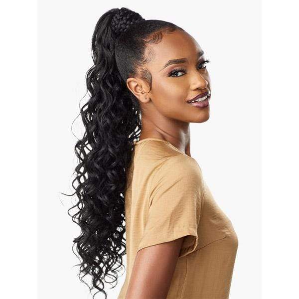 Sensationnel Synthetic Ponytail Instant Pony Wrap - BRAIDED LOOSE DEEP 26″ - Image 2