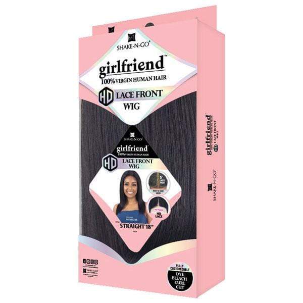 Shake N Go Girlfriend 100% Virgin Human Hair Lace Frontal Wig - STRAIGHT 18-22" - Image 4