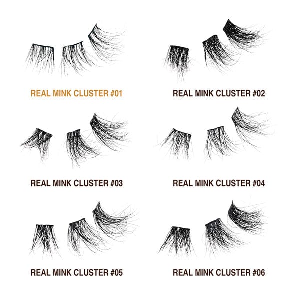 VLUXE BY IENVY Extended Real Mink Cluster Lashes - (C) - Image 5