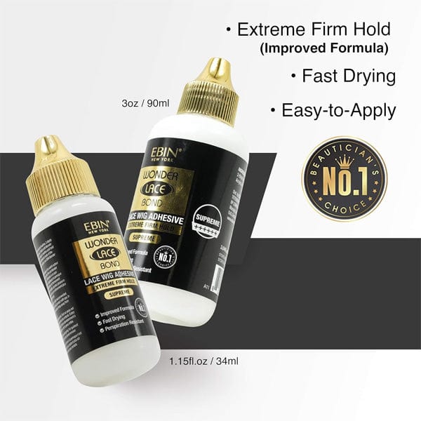 EBIN WONDER LACE BOND WATERPROOF ADHESIVE - SUPREME(BLACK) -1.15OZ - (C) - Image 3