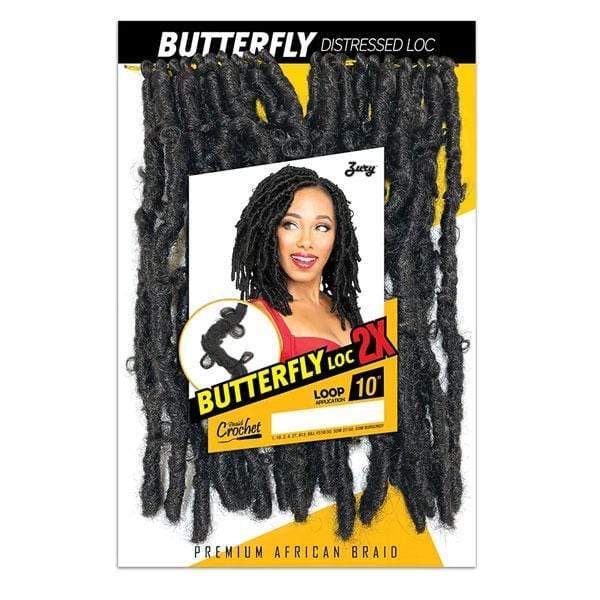 Zury Sis Distressed Crochet Braid - BUTTERFLY LOC 2X 10" - Image 3