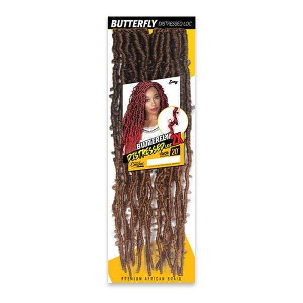 Zury Sis Distressed Crochet Braid - BUTTERFLY LOC 2X - 20" - Image 2