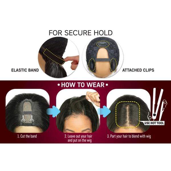 Zury Sis 100% Human Hair U-Part Wig - HR U PART RENE - Image 3
