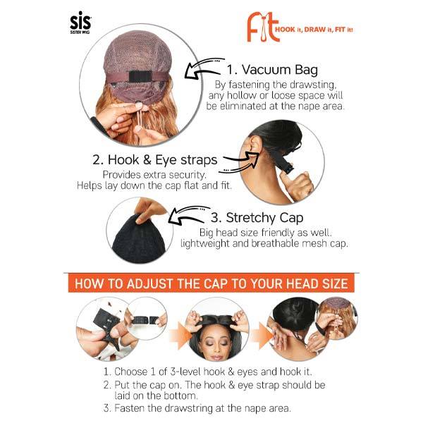 Zury Sis Comfy Cap Customized Fitting Wig - CFL-FIT H LIMO - Image 4