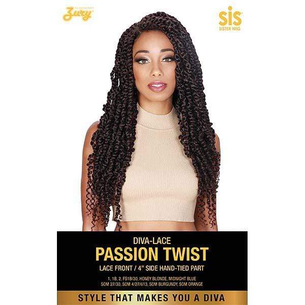 Zury Sis Diva Collection Synthetic Hand Tied Part Lace Front Wig - DIVA LACE PASSION TWIST - Image 3
