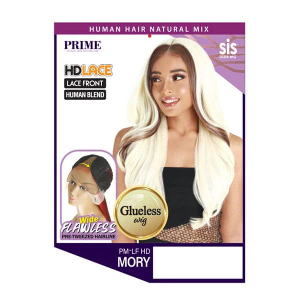 Zury Sis Human Hair Blend Natural Mix Glueless Lace Front Wig - PM LF HD MORY - Image 3