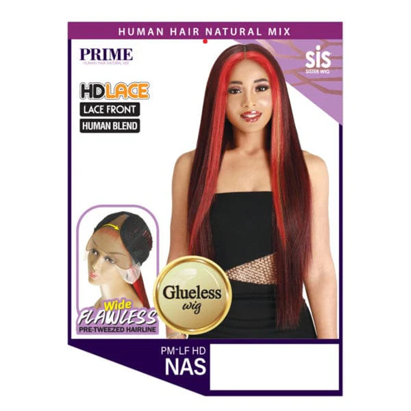 Zury Sis Human Hair Blend Natural Mix Glueless Lace Front Wig - PM LF HD NAS - Image 3