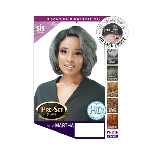 Zury Sis Human Hair Blend Natural Mix Hand-Tied Lace Front Wig - PM LF MARTHA - Image 7