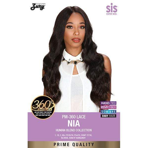 Zury Sis Prime Human Hair Natural Blend 360 Lace Front Wig - PM 360 LACE NIA - Clearance - Image 5