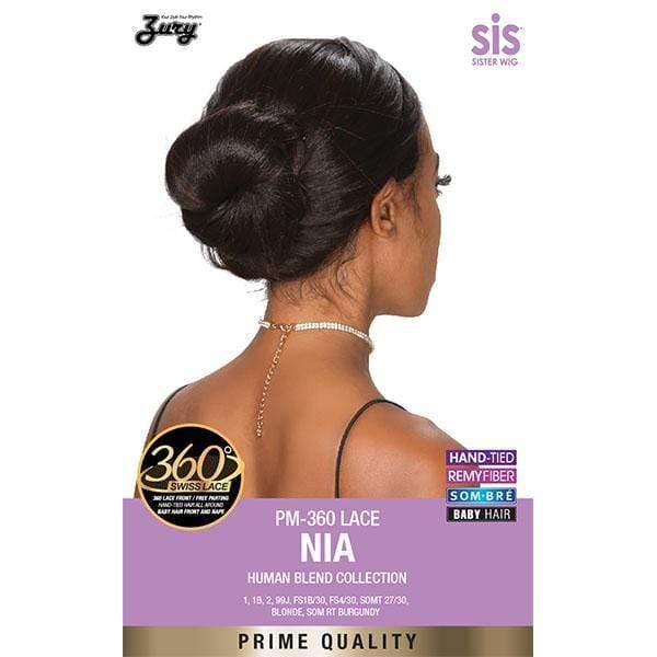 Zury Sis Prime Human Hair Natural Blend 360 Lace Front Wig - PM 360 LACE NIA - Clearance - Image 6