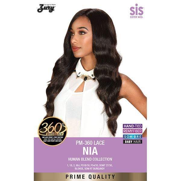 Zury Sis Prime Human Hair Natural Blend 360 Lace Front Wig - PM 360 LACE NIA - Clearance - Image 7