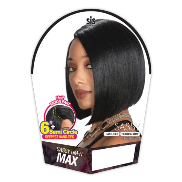 Zury Sis Sassy Synthetic Hair Half Moon Part Wig - SASSY HM-H MAX - Image 3