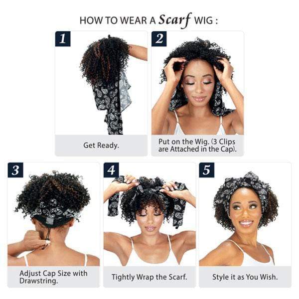 Zury Sis Synthetic Hair Scarf Wig - SF H ORY - Clearance - Image 6