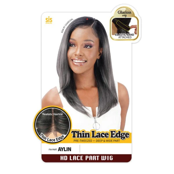 Zury Sis Synthetic Thin Lace Edge Glueless HD Lace Part Wig - AYLIN - Image 3
