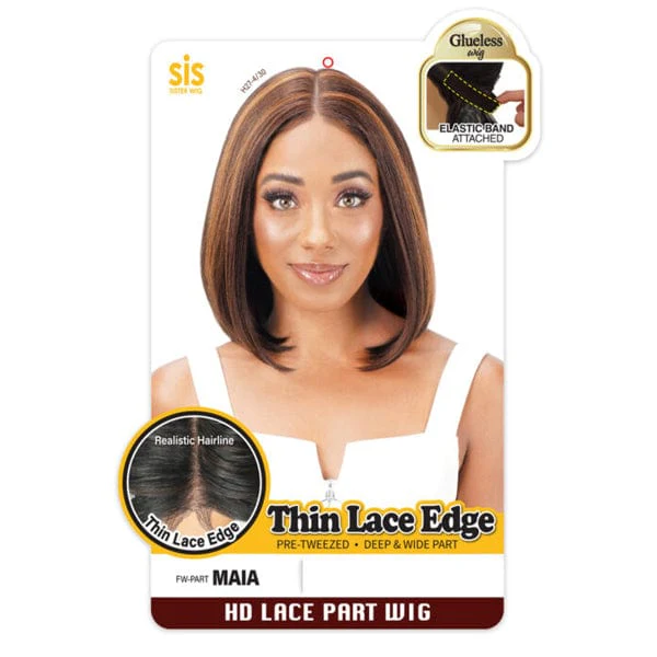 Zury Sis Synthetic Thin Lace Edge Glueless HD Lace Part Wig - MAIA - Image 3
