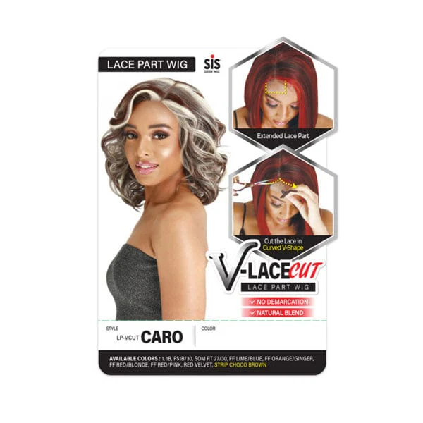 Zury Sis V-Lace Cut Synthetic Hair Lace Part Wig - LP VCUT CARO - Image 3